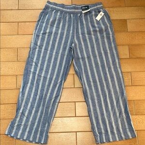 Old Navy Blue Striped Wide Leg Pants